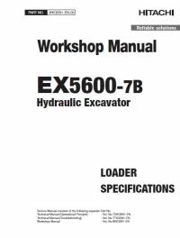 repair manual Hitachi Hydraulic Excavator EX5600-7B Workshop Manual PDF