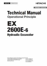 repair manual Hitachi Hydraulic Excavator EX2600E-6 Operational Principle Technical Manual PDF