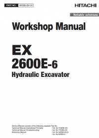 repair manual Hitachi Hydraulic Excavator EX2600E-6 Workshop Manual PDF