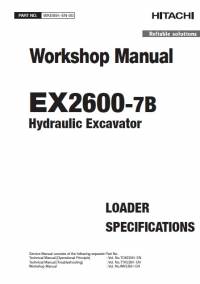 repair manual Hitachi Hydraulic Excavator EX2600-7B Workshop Manual PDF