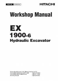 repair manual Hitachi Hydraulic Excavator EX1900-6 Workshop Manual PDF