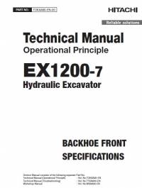 repair manual Hitachi Hydraulic Excavator EX1200-7 Operational Principle Technical Manual PDF