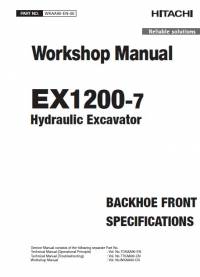 repair manual Hitachi Hydraulic Excavator EX1200-7 Workshop Manual PDF