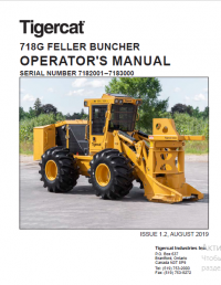 repair manual Tigercat 718G FELLER BUNCHER Operations and Service Manual PDF
