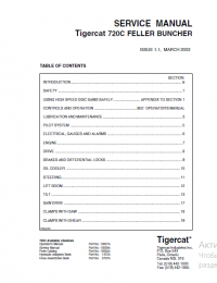 repair manual Tigercat 720C FELLER BUNCHER Operations and Service Manual PDF