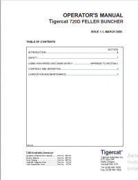 repair manual Tigercat 720D FELLER BUNCHER Operations and Service Manual PDF