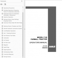 repair manual Case F-30 Farmall Tractor PDF Operator’s Manual