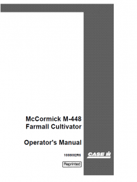 repair manual Case M-448 Farmall Cultivator PDF Operator’s Manual