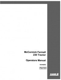 repair manual Case McCormock Farmall 230 tractor PDF Operator’s Manual