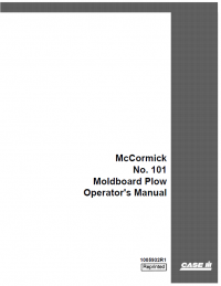 repair manual Case No 101 Moldboard Plow Operator’s Manual PDF