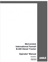 repair manual Case B-450 Diesel Tractor PDF operator’s Manual