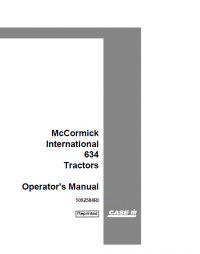 repair manual Case 634 Tractors PDF Operator’s Manual