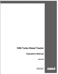 repair manual Case 1206 Turbo Diesel Tractor Operator’s Manual PDF