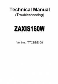 repair manual Hitachi Excavator Zaxis 160W Troubleshooting Technical Manual PDF