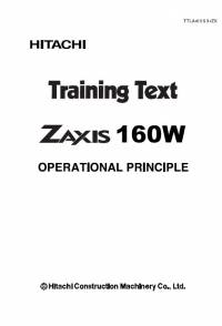 repair manual Hitachi Excavator Zaxis 160W Training Text PDF