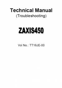 repair manual Hitachi Excavator Zaxis 450 Troubleshooting Technical Manual PDF