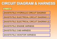repair manual Hitachi Excavator Zaxis 70/70LC Circuit Diagram & Harness PDF