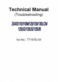repair manual Hitachi Excavator Zaxis 110/110M/120/125US/130/130LCN/135US/135UR Troubleshooting PDF