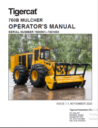repair manual Tigercat 760B MULCHER Operators Manual PDF