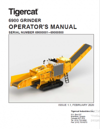 repair manual Tigercat 6900 Grinder Operators Manual PDF