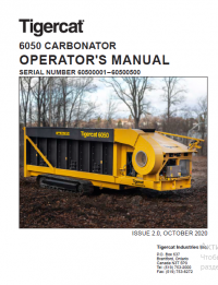 repair manual Tigercat 6050 Carbonator Operators Manual PDF