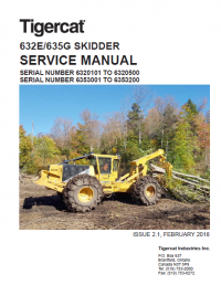 repair manual Tigercat 632E, 635G SKIDDER Operations and Service Manual PDF