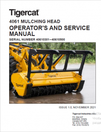 repair manual Tigercat 4061 MULCHING HEAD Operators and Service Manual PDF