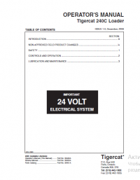 repair manual Tigercat 240C Loader Operators Manual PDF