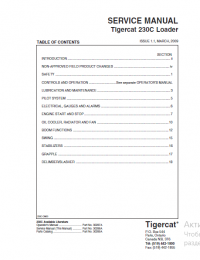 repair manual Tigercat 230C Loader Operators and Service Manual PDF