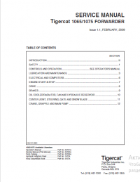 repair manual Tigercat 1065, 1075 FORWARDER Operators and Service Manual PDF