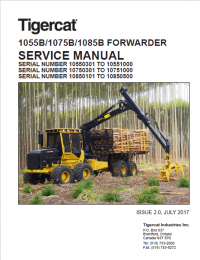 repair manual Tigercat 1055B, 1075B, 1085B FORWARDER Operators and Service Manual PDF