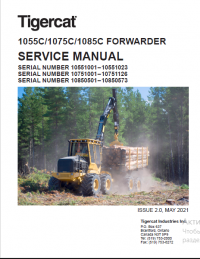 repair manual Tigercat 1055C, 1075C, 1085C FORWARDER Operators and Service Manual PDF