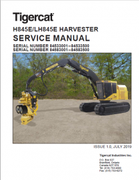 repair manual Tigercat Harvester H845E, LH845E Operators and Service Manual PDF