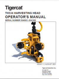 repair manual Tigercat TH534 Harvesting Head Operators Manual PDF