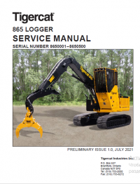 repair manual Tigercat 865 Logger Operators ans Service Manual PDF
