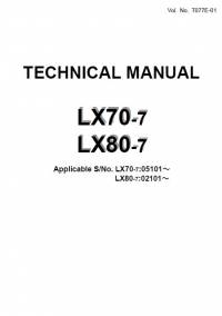 repair manual Hitachi Wheel Loader LX70-7, LX80-7 Technical Manual PDF