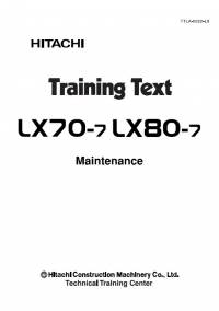 repair manual Hitachi Wheel Loader LX70-7, LX80-7 Maintenance Training Text PDF