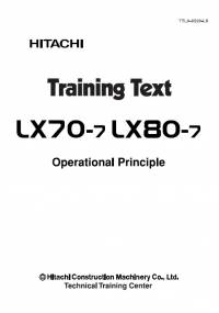 repair manual Hitachi Wheel Loader LX70-7, LX80-7 Operational Principle PDF