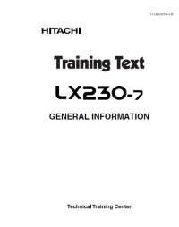 repair manual Hitachi Wheel Loader LX230-7 GI Training Text PDF