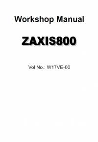repair manual Hitachi Excavator Zaxis 800 Workshop Manual PDF