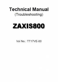 repair manual Hitachi Excavator Zaxis 800 Troubleshooting Technical Manual PDF