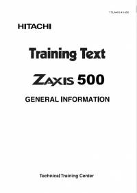 repair manual Hitachi Excavator Zaxis 500 GI Training Text PDF