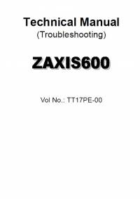 repair manual Hitachi Excavator Zaxis 600 Troubleshooting Technical Manual PDF
