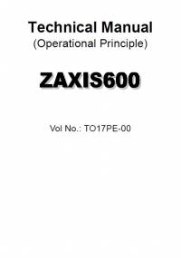 repair manual Hitachi Excavator Zaxis 600 Operational Principle Technical Manual PDF