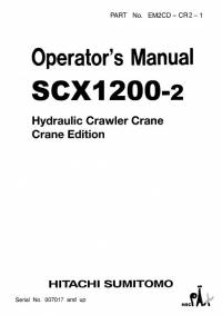 repair manual Hitachi Hydraulic Crawler Crane SCX1200-2 Operator’s Manual PDF