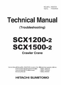 repair manual Hitachi Crawler Crane SCX1200-2, SCX1500-2 Troubleshooting Technical Manual PDF
