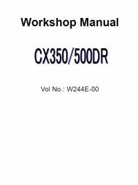 repair manual Hitachi Crawler Crane CX350/500 Workshop Manual PDF