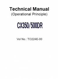 repair manual Hitachi Crawler Crane CX350/500 Operational Principle Technical Manual PDF