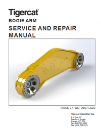 repair manual Tigercat Bogie Arm Service and Repair Manual PDF