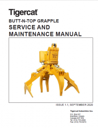 repair manual Tigercat Butt-N-Top Grapple Service and Maintenance Manual PDF